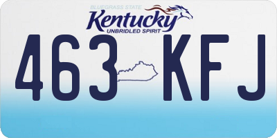 KY license plate 463KFJ