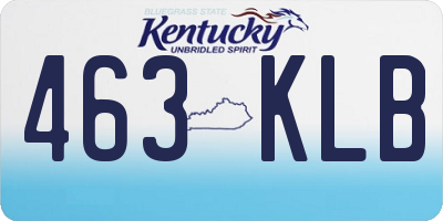 KY license plate 463KLB