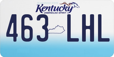 KY license plate 463LHL