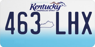 KY license plate 463LHX