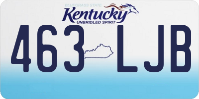 KY license plate 463LJB