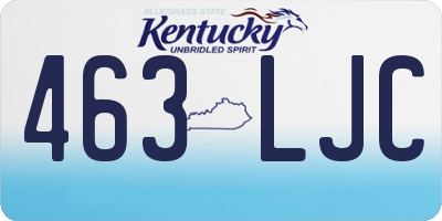 KY license plate 463LJC