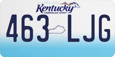 KY license plate 463LJG
