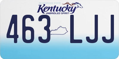 KY license plate 463LJJ