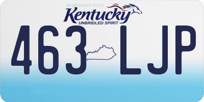 KY license plate 463LJP