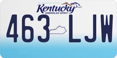 KY license plate 463LJW