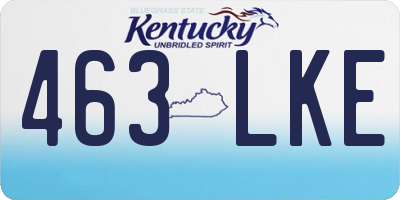 KY license plate 463LKE
