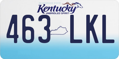 KY license plate 463LKL