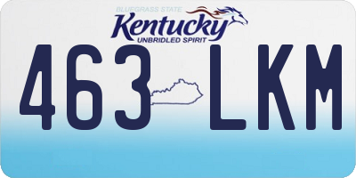 KY license plate 463LKM