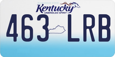 KY license plate 463LRB