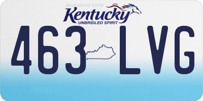 KY license plate 463LVG