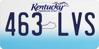 KY license plate 463LVS