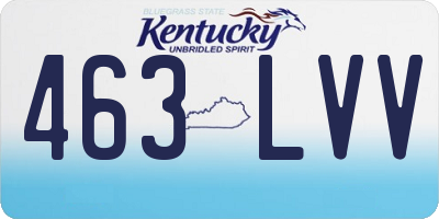 KY license plate 463LVV