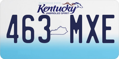 KY license plate 463MXE