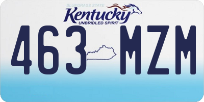 KY license plate 463MZM