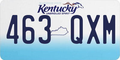 KY license plate 463QXM