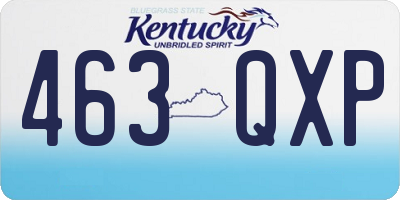 KY license plate 463QXP
