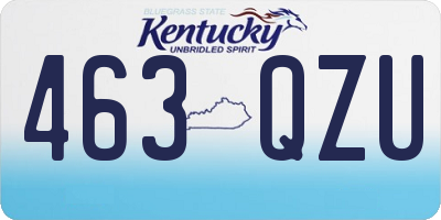 KY license plate 463QZU