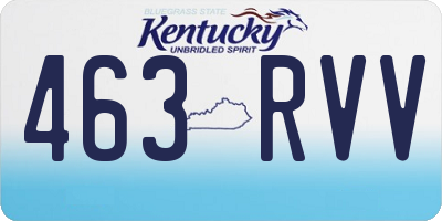 KY license plate 463RVV