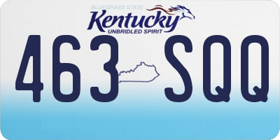 KY license plate 463SQQ