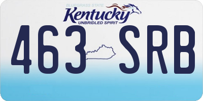 KY license plate 463SRB
