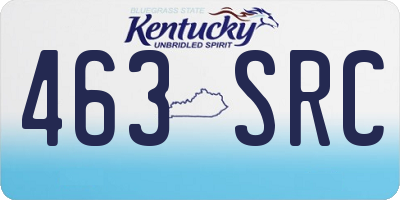 KY license plate 463SRC