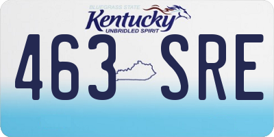 KY license plate 463SRE