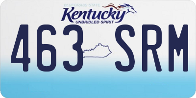 KY license plate 463SRM