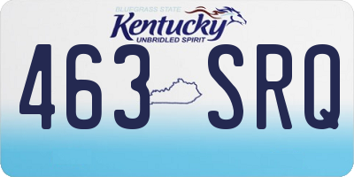 KY license plate 463SRQ