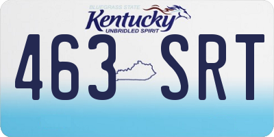 KY license plate 463SRT