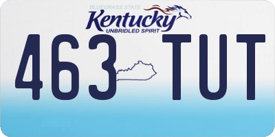 KY license plate 463TUT