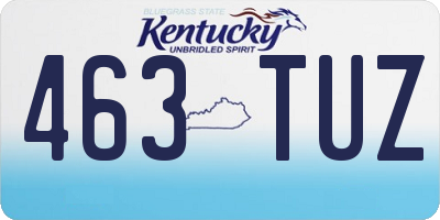KY license plate 463TUZ