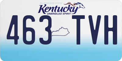 KY license plate 463TVH