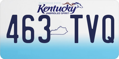 KY license plate 463TVQ