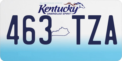 KY license plate 463TZA