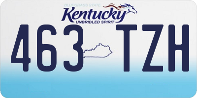 KY license plate 463TZH
