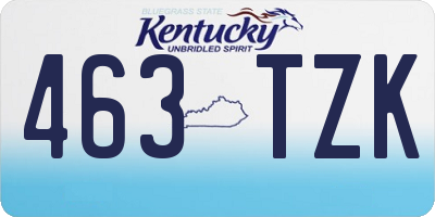 KY license plate 463TZK