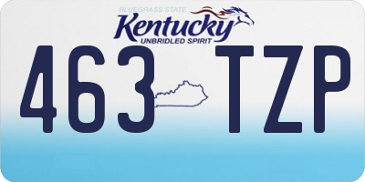 KY license plate 463TZP