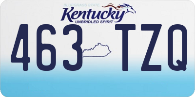 KY license plate 463TZQ