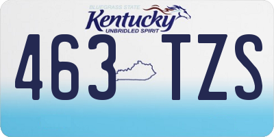 KY license plate 463TZS