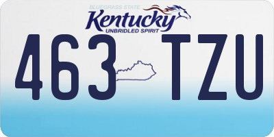 KY license plate 463TZU
