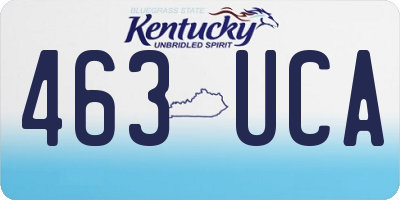 KY license plate 463UCA
