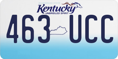 KY license plate 463UCC
