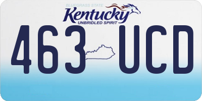 KY license plate 463UCD