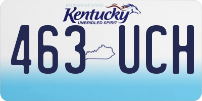 KY license plate 463UCH