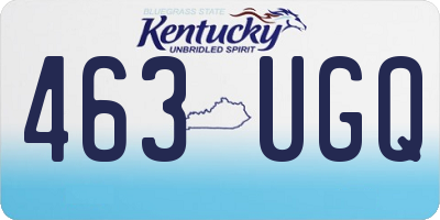 KY license plate 463UGQ