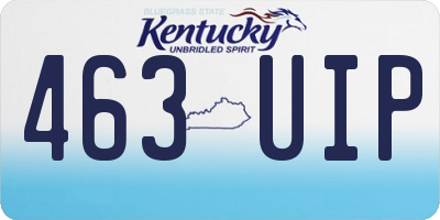 KY license plate 463UIP