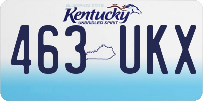 KY license plate 463UKX