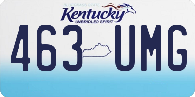 KY license plate 463UMG