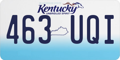 KY license plate 463UQI